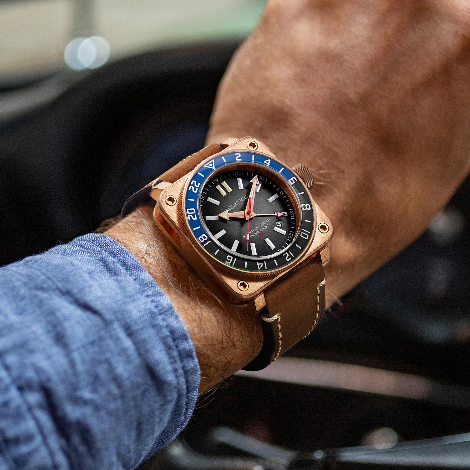 Aqutico Super Charger GMT Watch