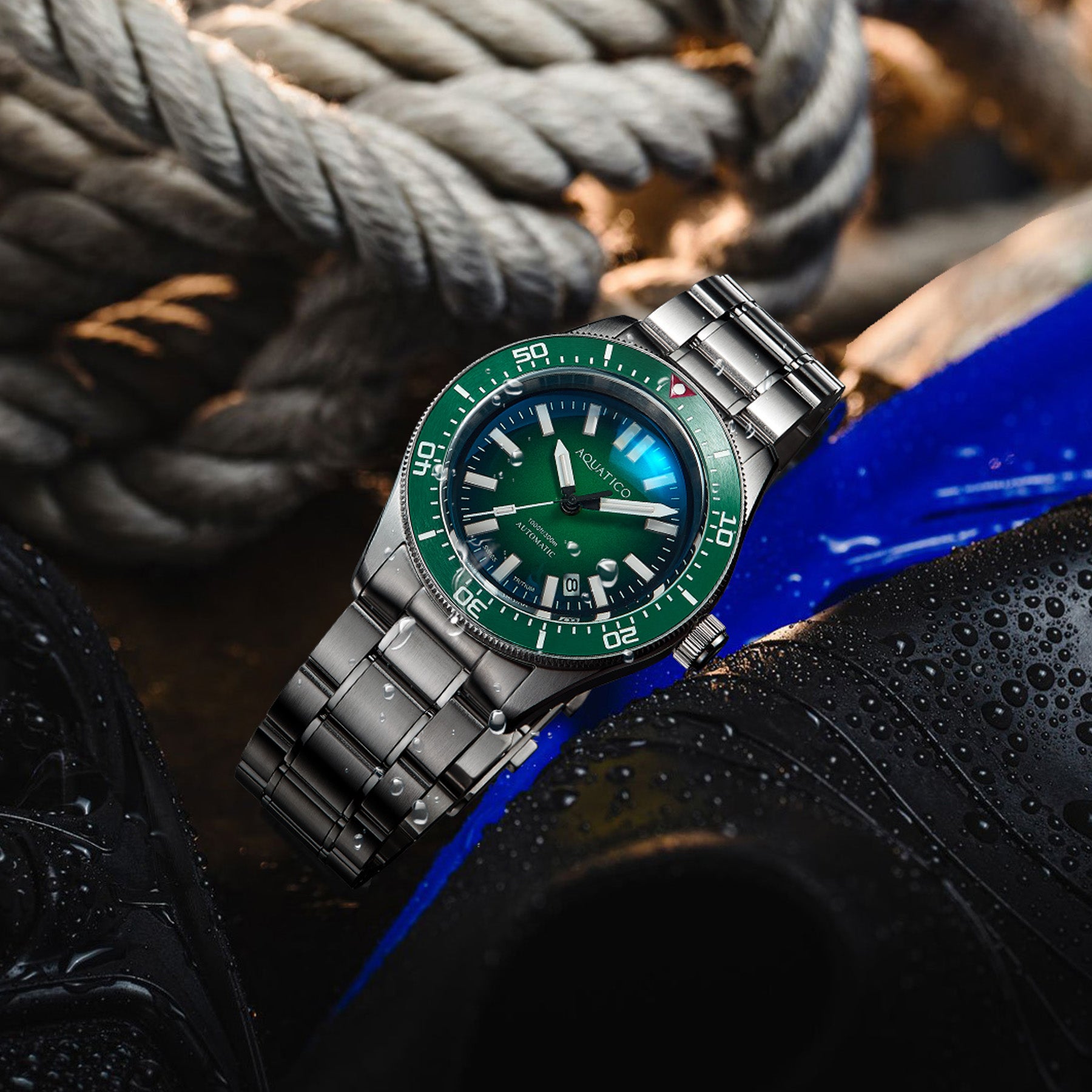 green dial Tritium T100 Automatic Watch