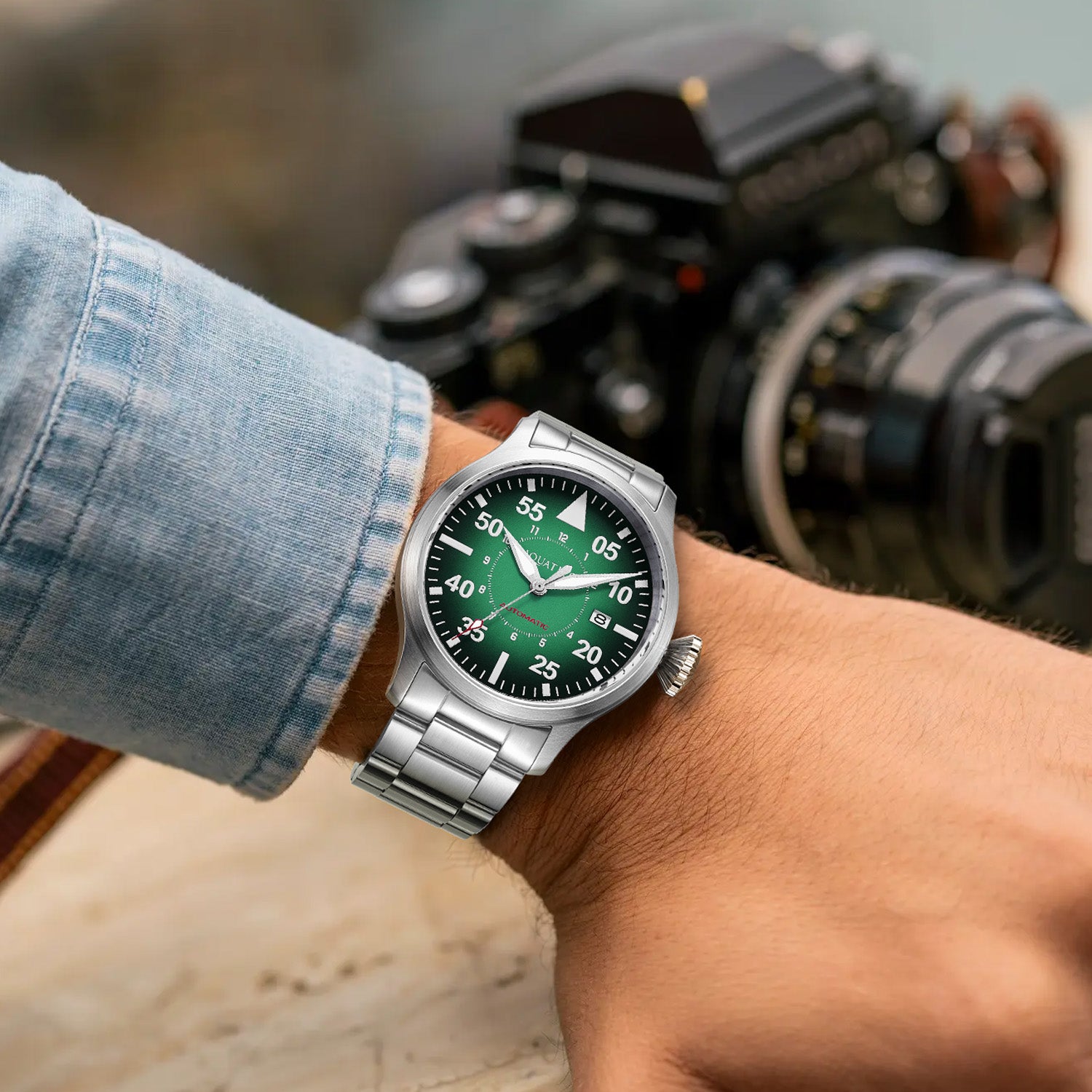 Gradient Green Dial  Watch