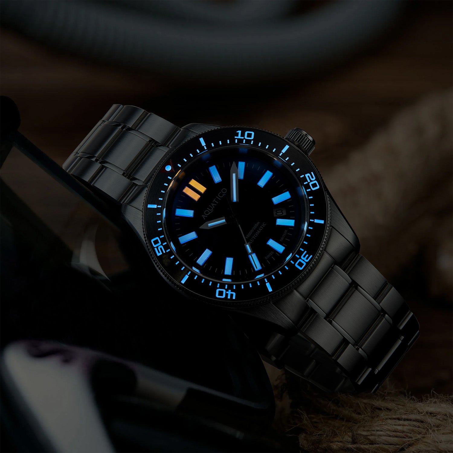 black dial tritium watch for sale