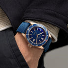 bronze watch blue dial