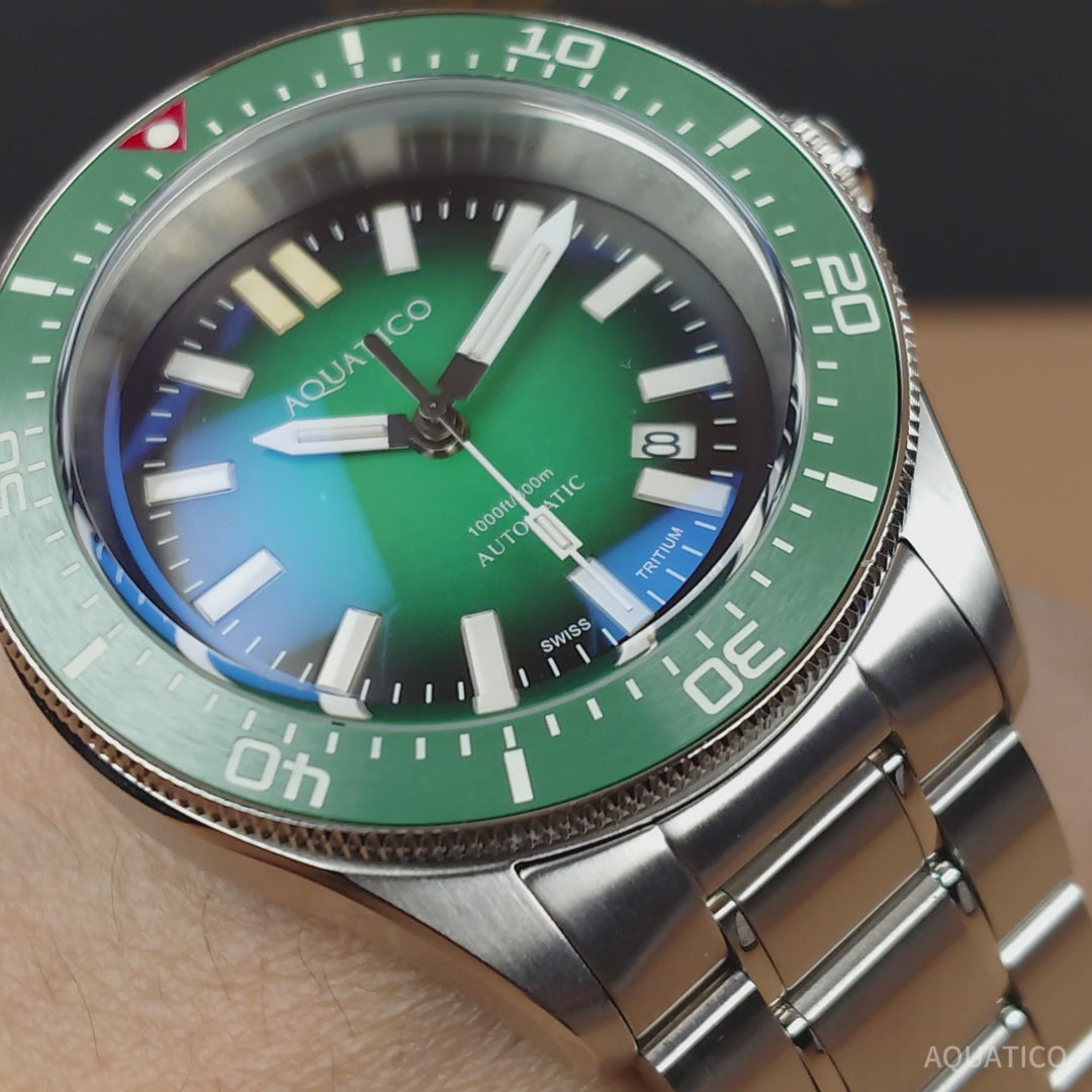 green dial Tritium T100 Automatic Watch