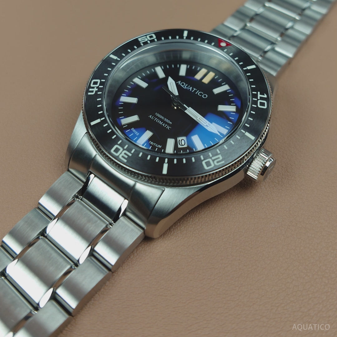 black dial tritium watch