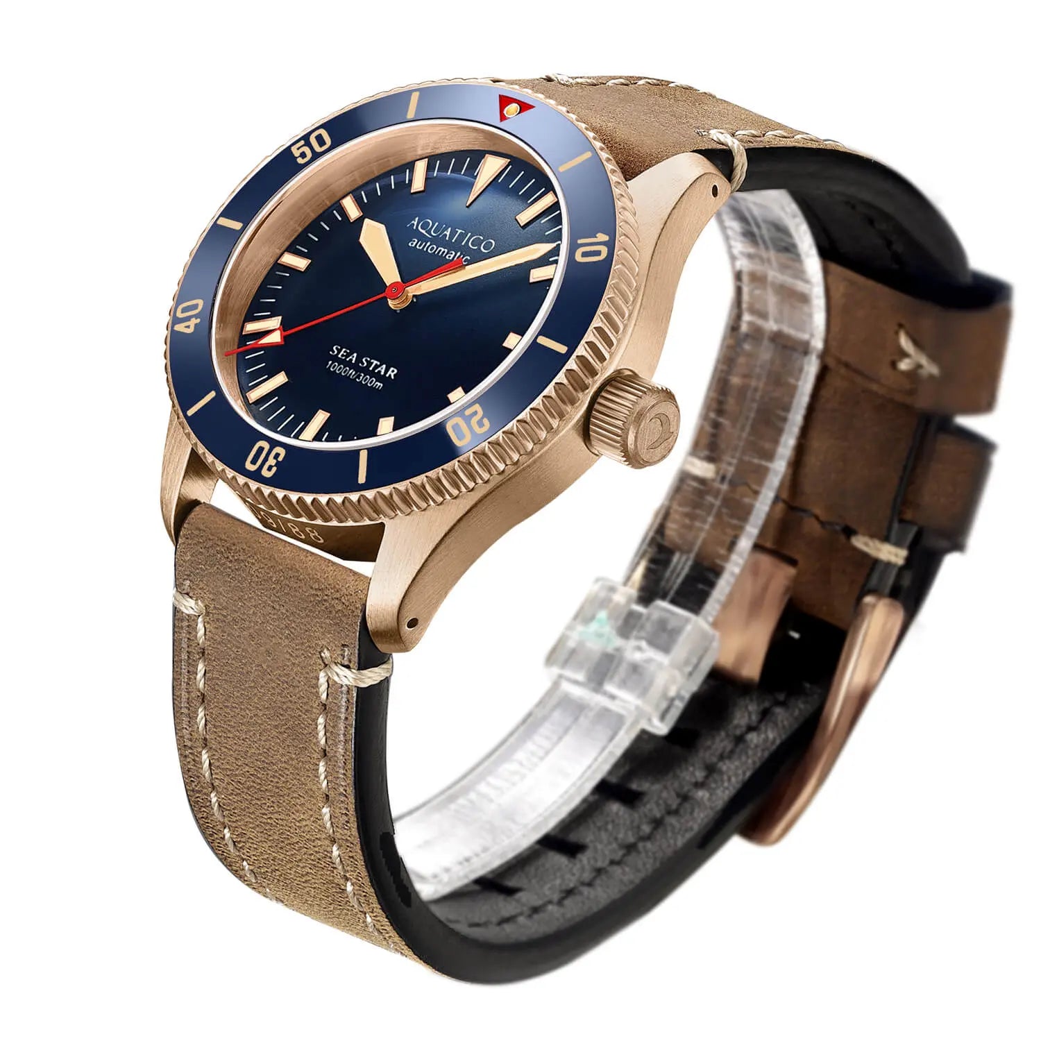 Aquatico Bronze Sea Star Blue Dial Watch (SW 200-1 No Date) aquaticowatchshop