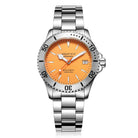 Aquatico Dolphin 39mm Automatic Orange Dial Watch aquaticowatchshop