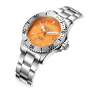 Aquatico Dolphin 39mm Automatic Orange Dial Watch aquaticowatchshop