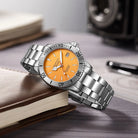 Aquatico Dolphin 39mm Automatic Orange Dial Watch aquaticowatchshop