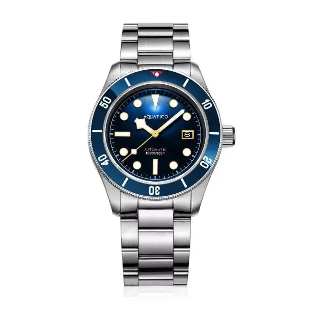 Aquatico Sea Star V2 Blue Dial Ceramic Bezel Snowflake Hands Watch (NH35) aquaticowatchshop