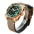 Aquatico Super Charger Bronze Green Dial Watch  (SWISS MADE ETA2824-2) aquaticowatchshop