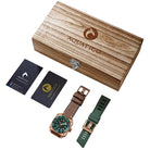 Aquatico Super Charger Bronze Green Dial Watch  (SWISS MADE ETA2824-2) aquaticowatchshop