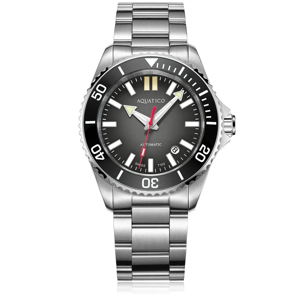 Aquatico Super Ocean Black Dial (SWISS MADE ETA2824-2) aquaticowatchshop