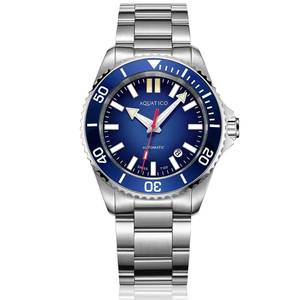 Blue Dial Swiss Automatic Tritium Watch for Sale