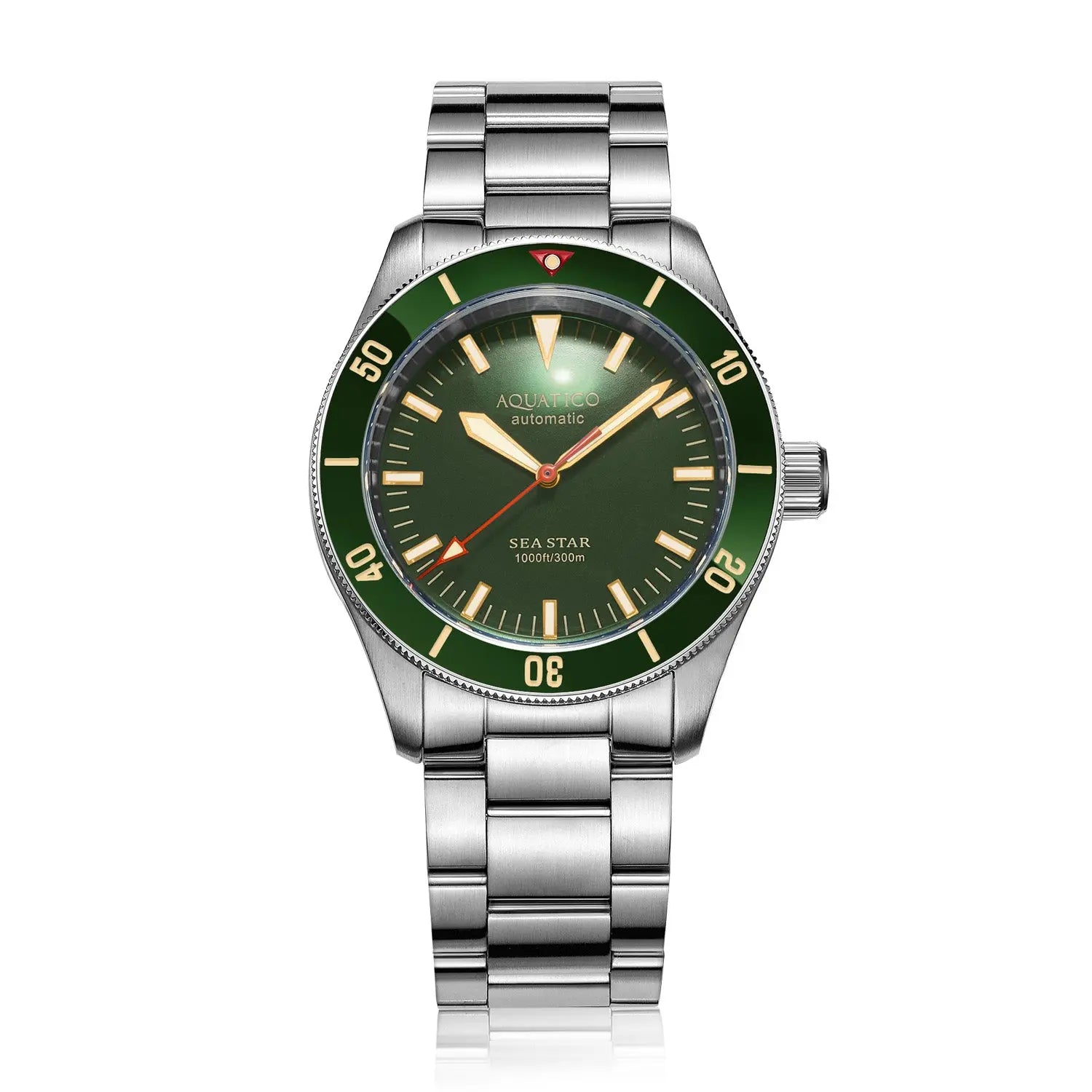 Sea star V2 green dial ceramic bezel (NH35) No Date aquaticowatchshop