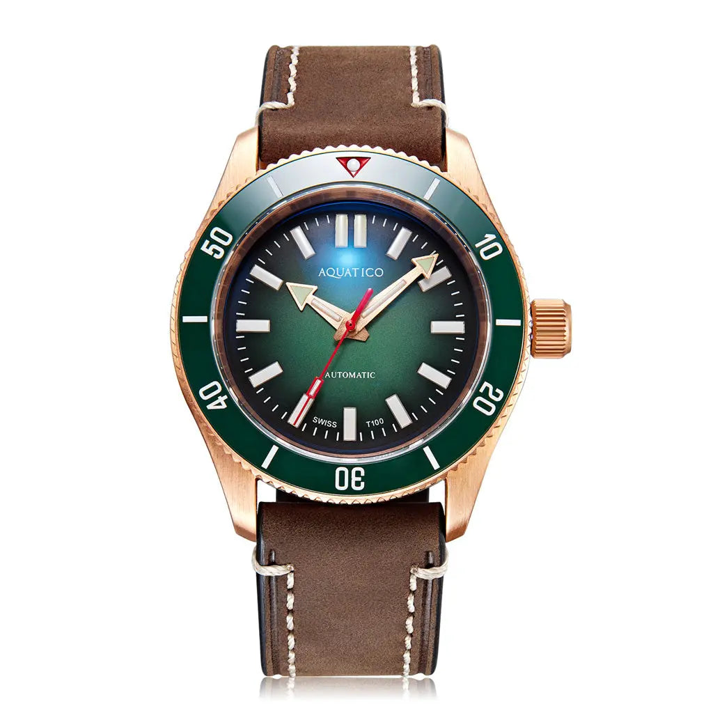 Super Star Bronze Tritium Green Dial(SWISS MADE ETA2824-2) No Date aquaticowatchshop