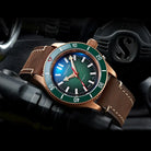 Super Star Bronze Tritium Green Dial(SWISS MADE ETA2824-2) No Date aquaticowatchshop